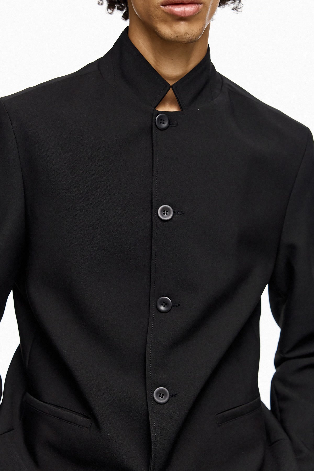 Stand Up-Collar Tailored Jacket ENJU