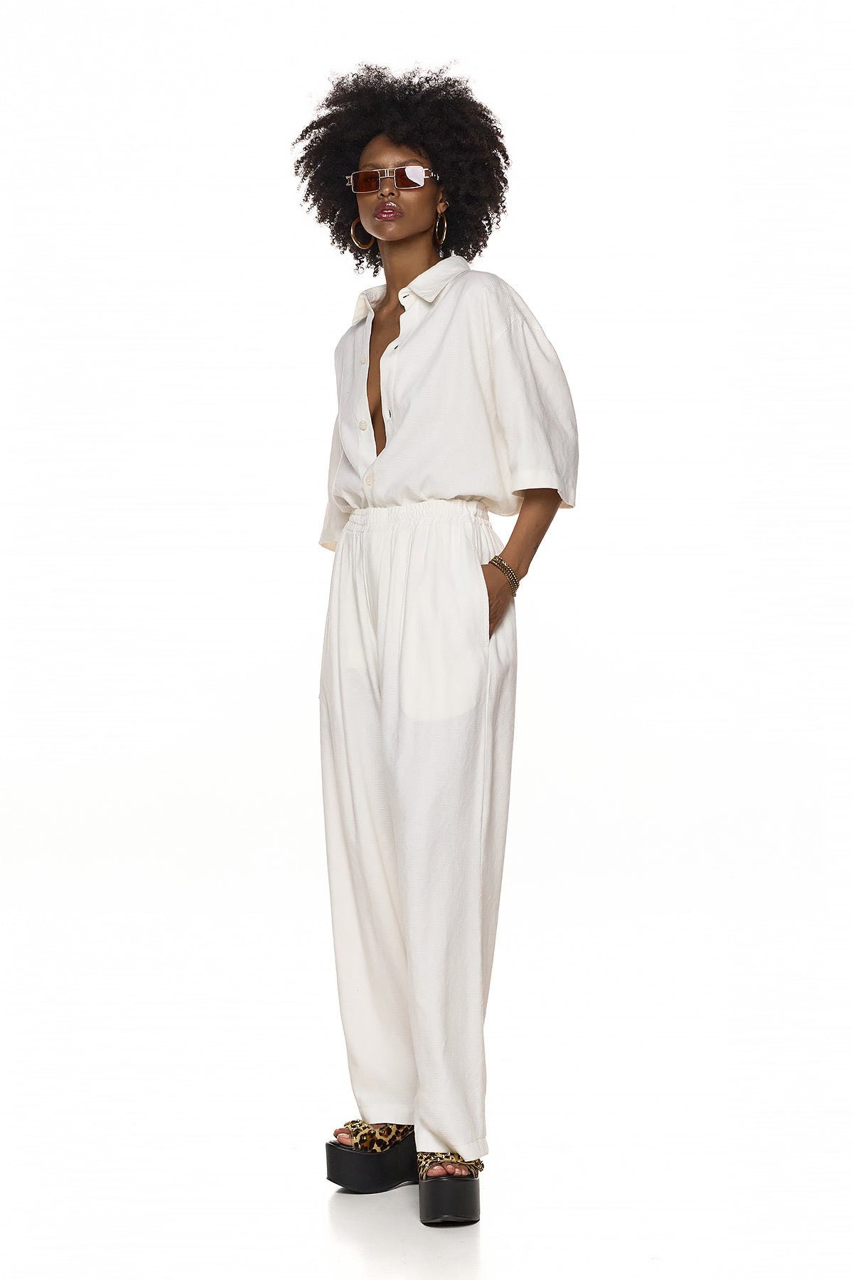 Textured Short-Sleeve Shirt – GOJOU