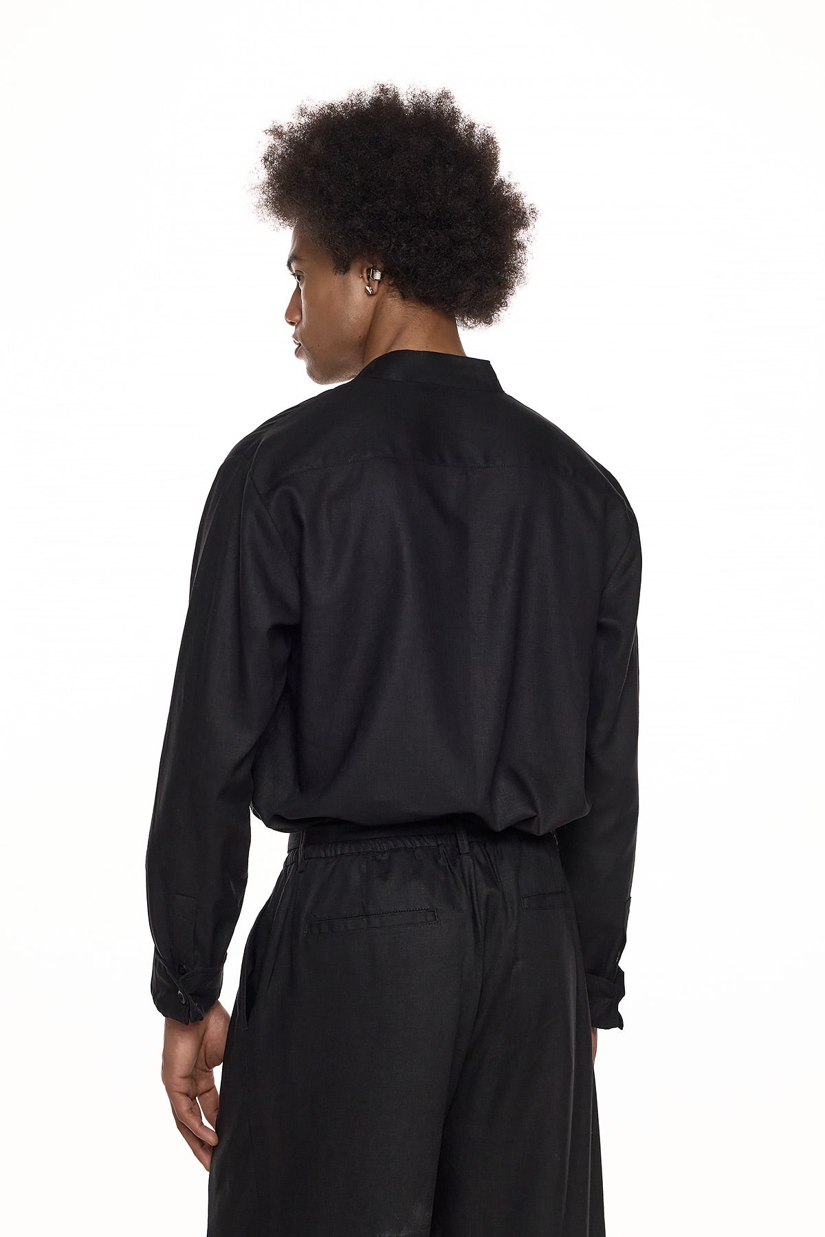 Mandarin Linen Shirt - SUNA