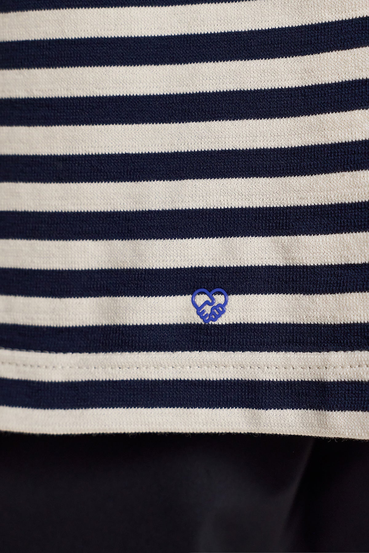 Nautical Striped Knit Tee – Navy - AOI