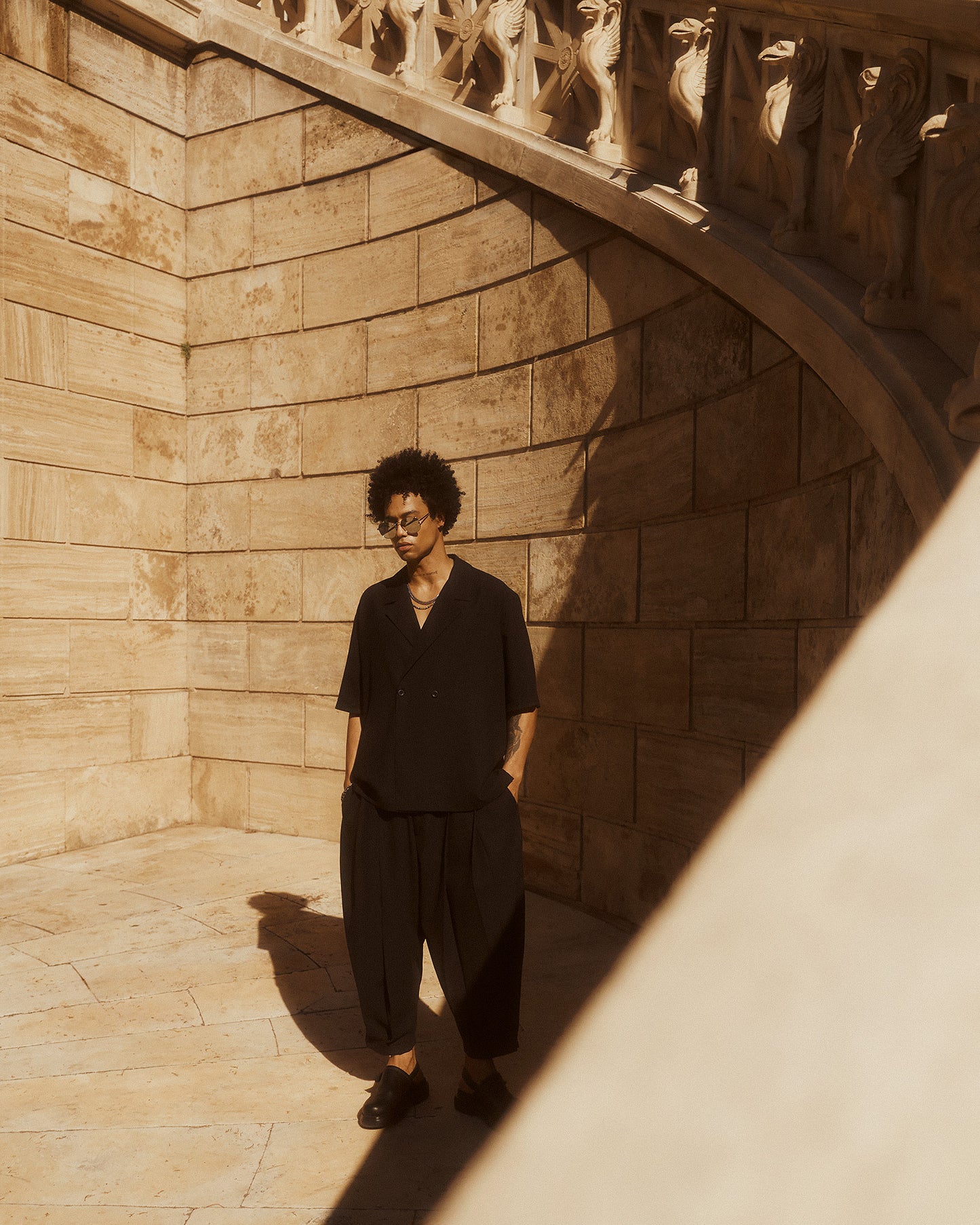 Double-Breasted Short-Sleeve Shirt – AMIDA