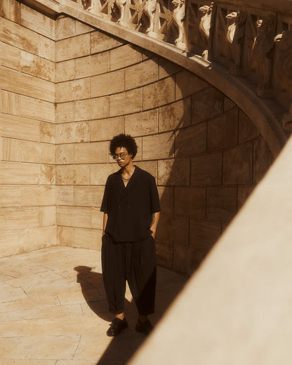 Double-Breasted Short-Sleeve Shirt – AMIDA