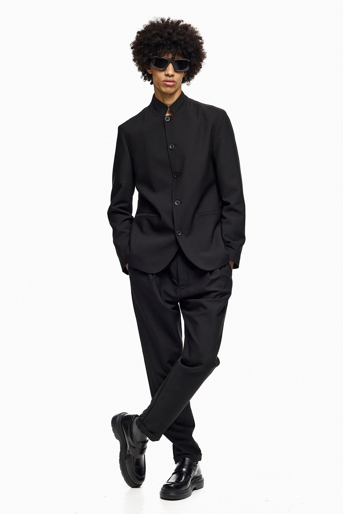 Pleated Tapered Trousers ENJU