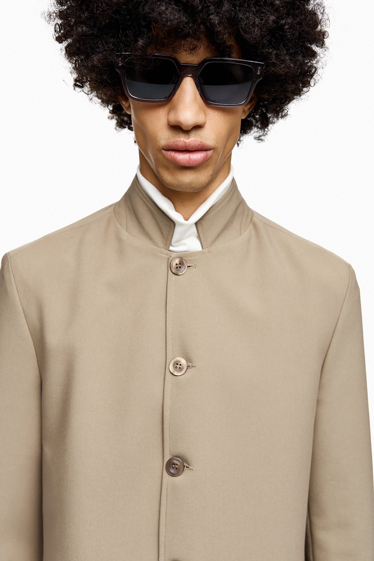 Stand Up-Collar Tailored Jacket ENJU