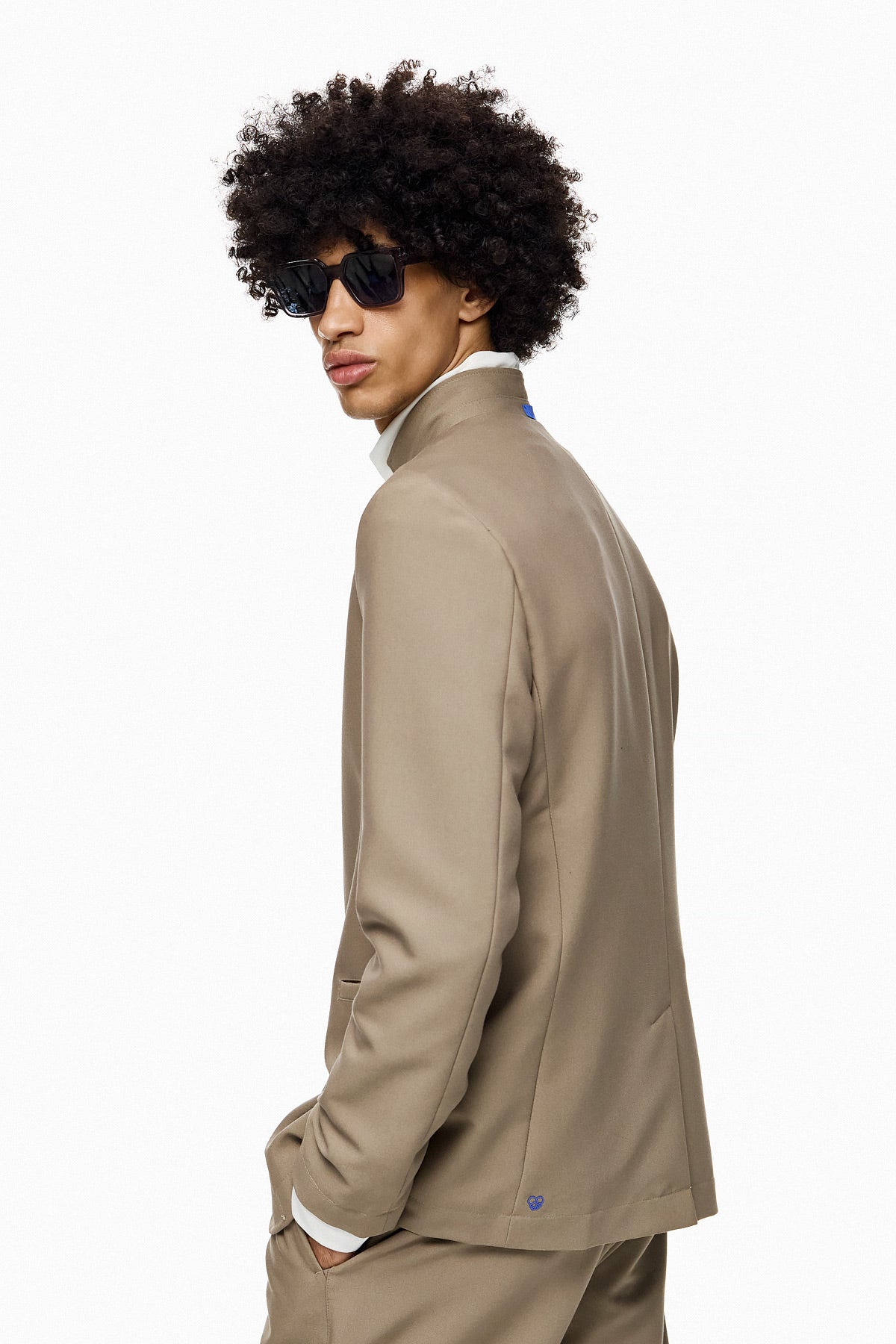 Stand Up-Collar Tailored Jacket ENJU