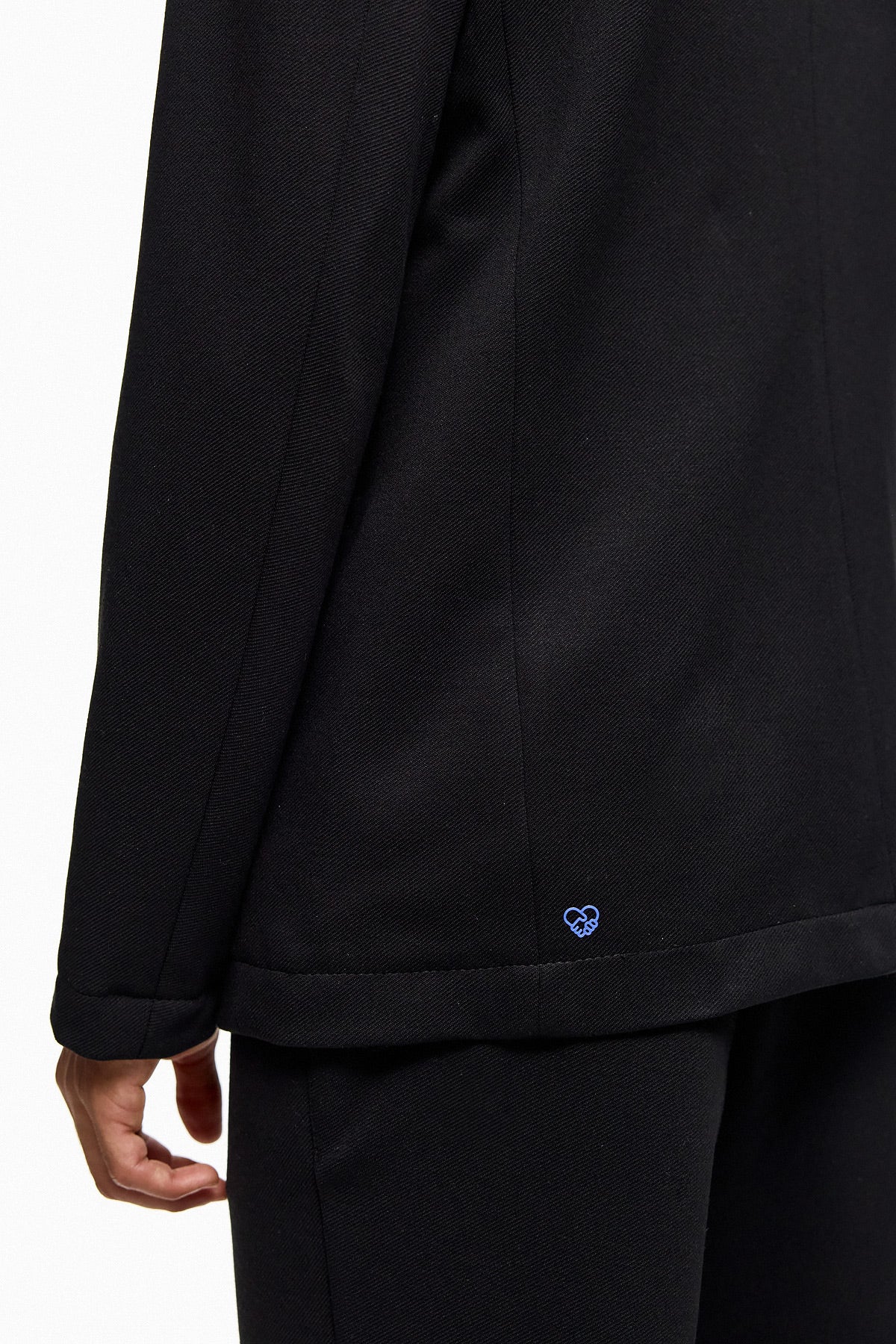 Zip-Front Tailored Blazer – Black