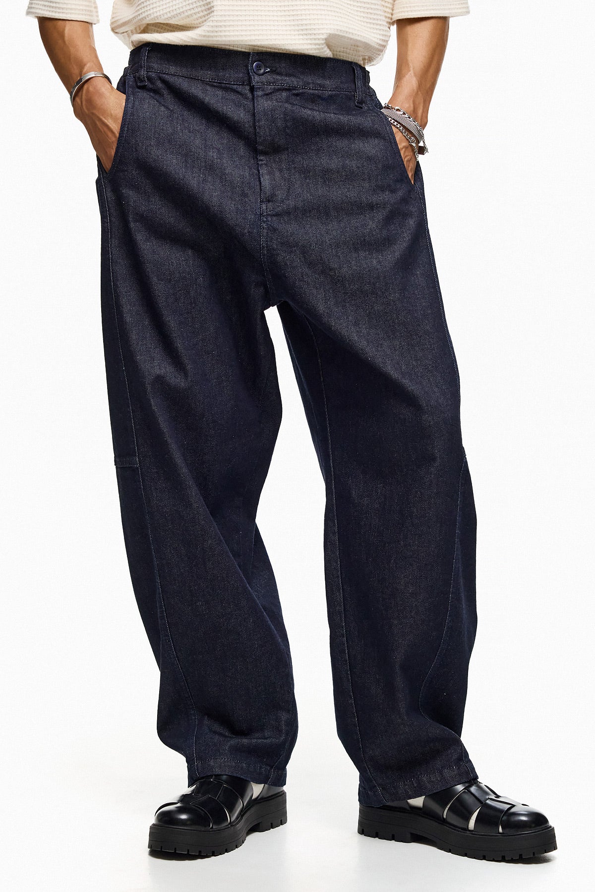 Wide-Leg Denim Trousers ARATA