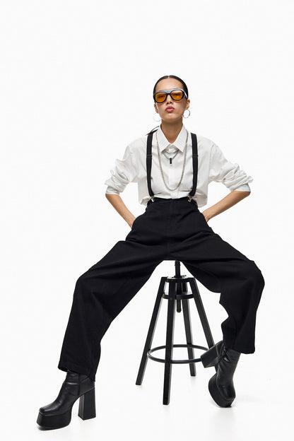 Textured Wide-Leg Trousers DAI