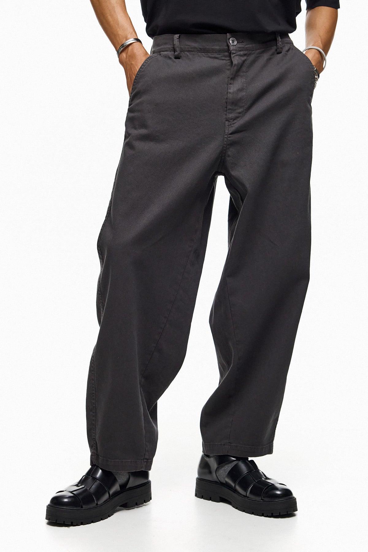 Wide-Leg Barrel Trousers AYUMU