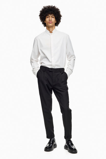 Pleated Tapered Trousers ENJU