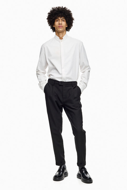 Pleated Tapered Trousers ENJU