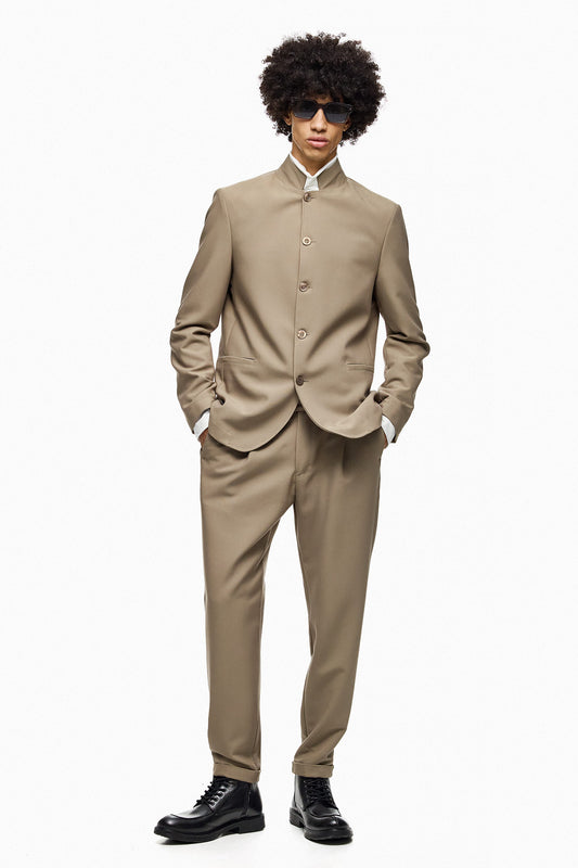 Pleated Tapered Trousers ENJU