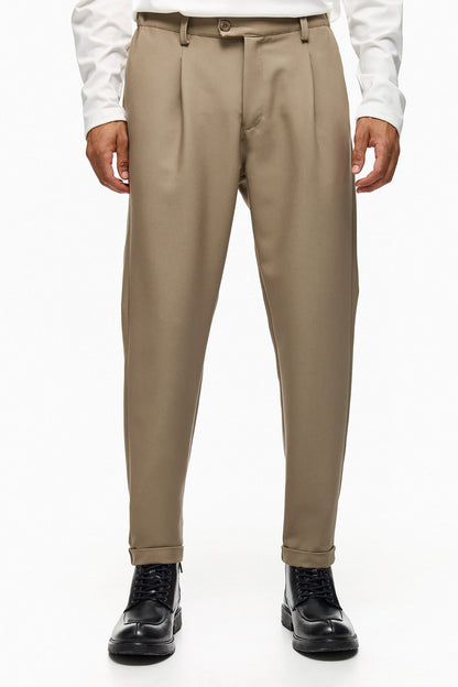 Pleated Tapered Trousers ENJU