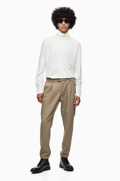Pleated Tapered Trousers ENJU