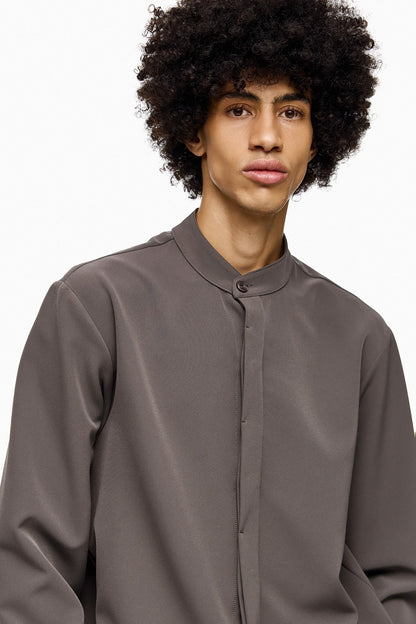 Minimal Mandarin-Collar Shirt DAIZEN