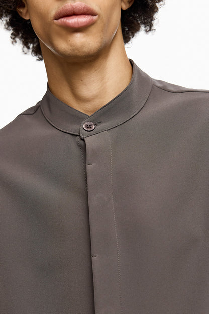 Minimal Mandarin-Collar Shirt DAIZEN