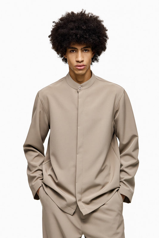 Minimal Mandarin-Collar Shirt DAIZEN