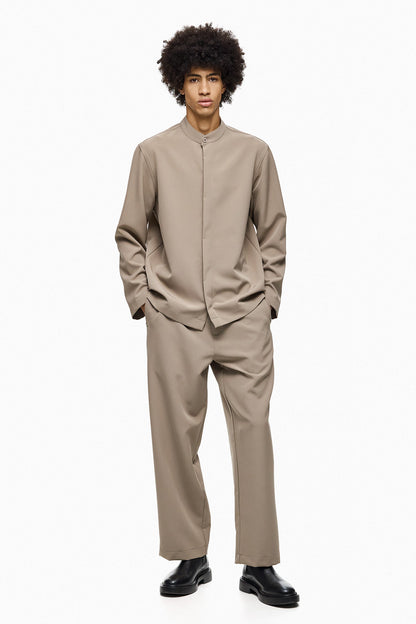 Minimal Mandarin-Collar Shirt DAIZEN