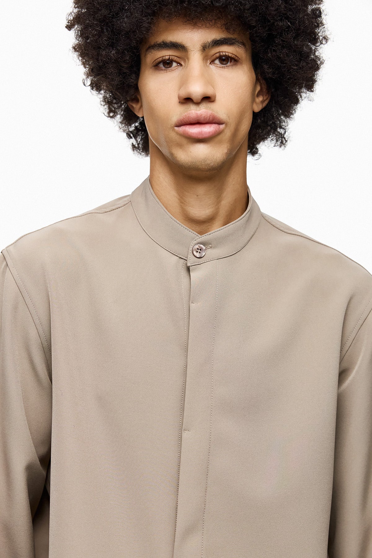 Minimal Mandarin-Collar Shirt DAIZEN