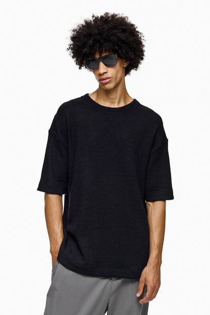 Textured Oversized T-Shirt AKIO