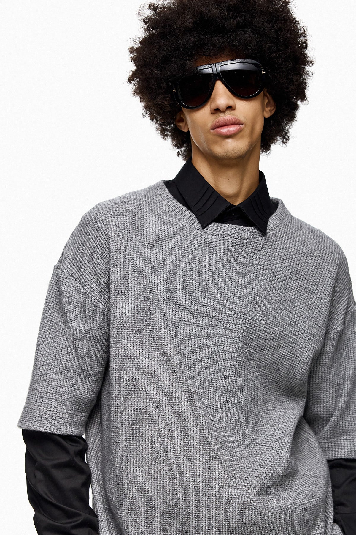 Textured Oversized T-Shirt AKIO