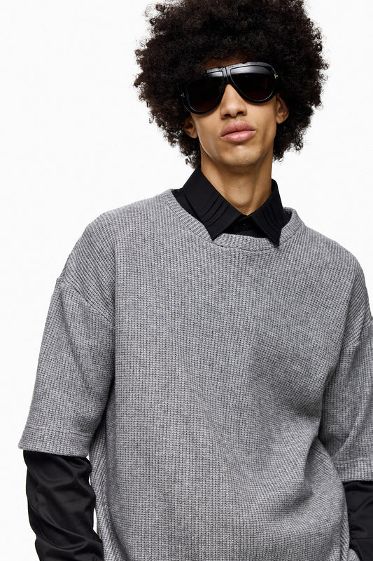 Textured Oversized T-Shirt AKIO
