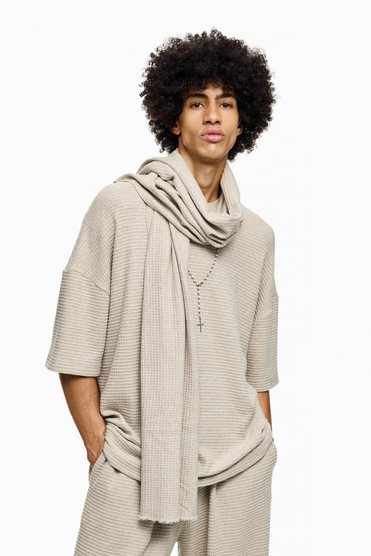 Waffle-Knit Oversized Tee KUMO