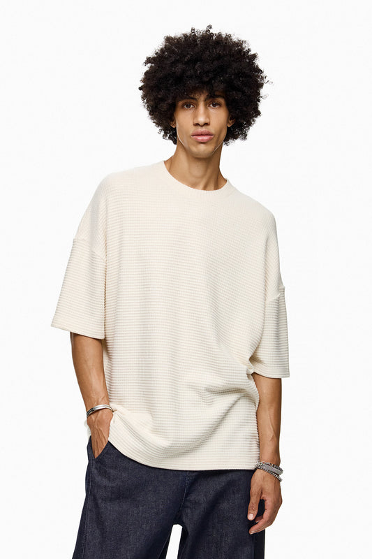 Waffle-Knit Oversized Tee KUMO