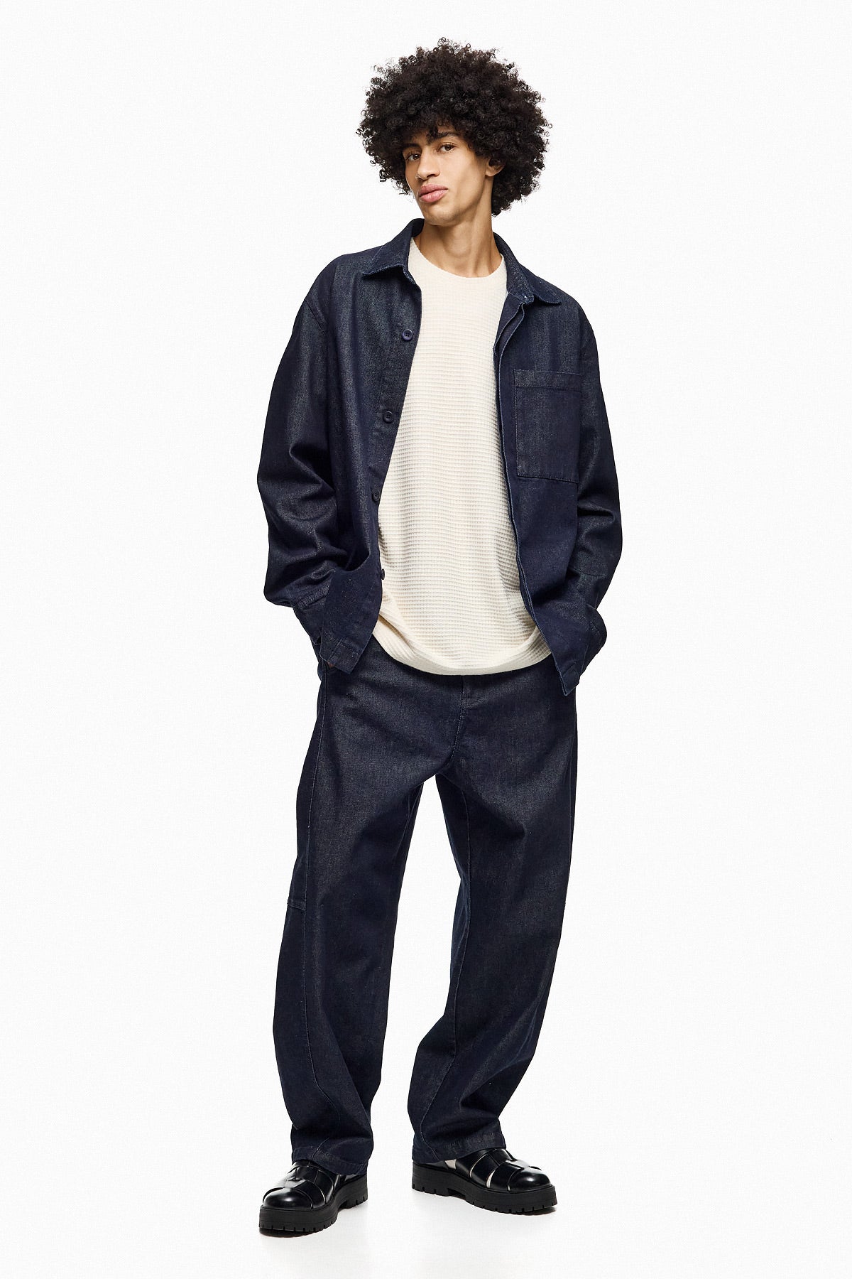 Waffle-Knit Oversized Tee KUMO