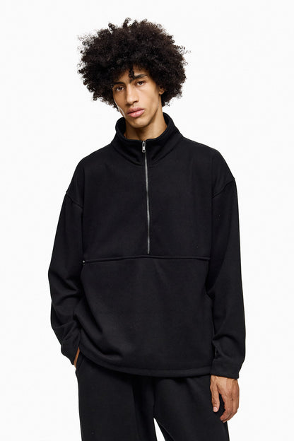 Quarter-Zip Mock-Neck Sweatshirt NERI