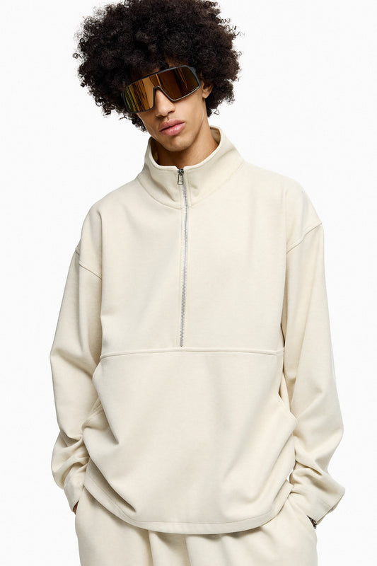 Quarter-Zip Mock-Neck Sweatshirt NERI