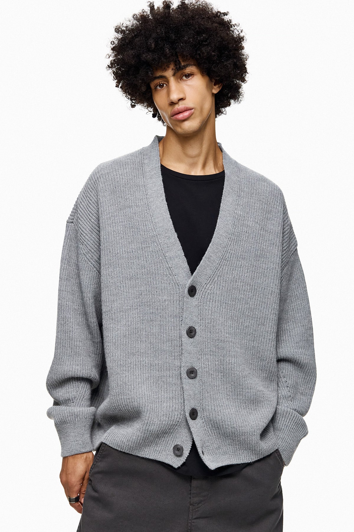 Rib-Knit Cardigan YUKI