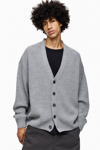 Rib-Knit Cardigan YUKI