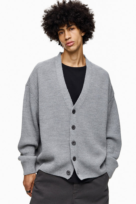 Rib-Knit Cardigan YUKI