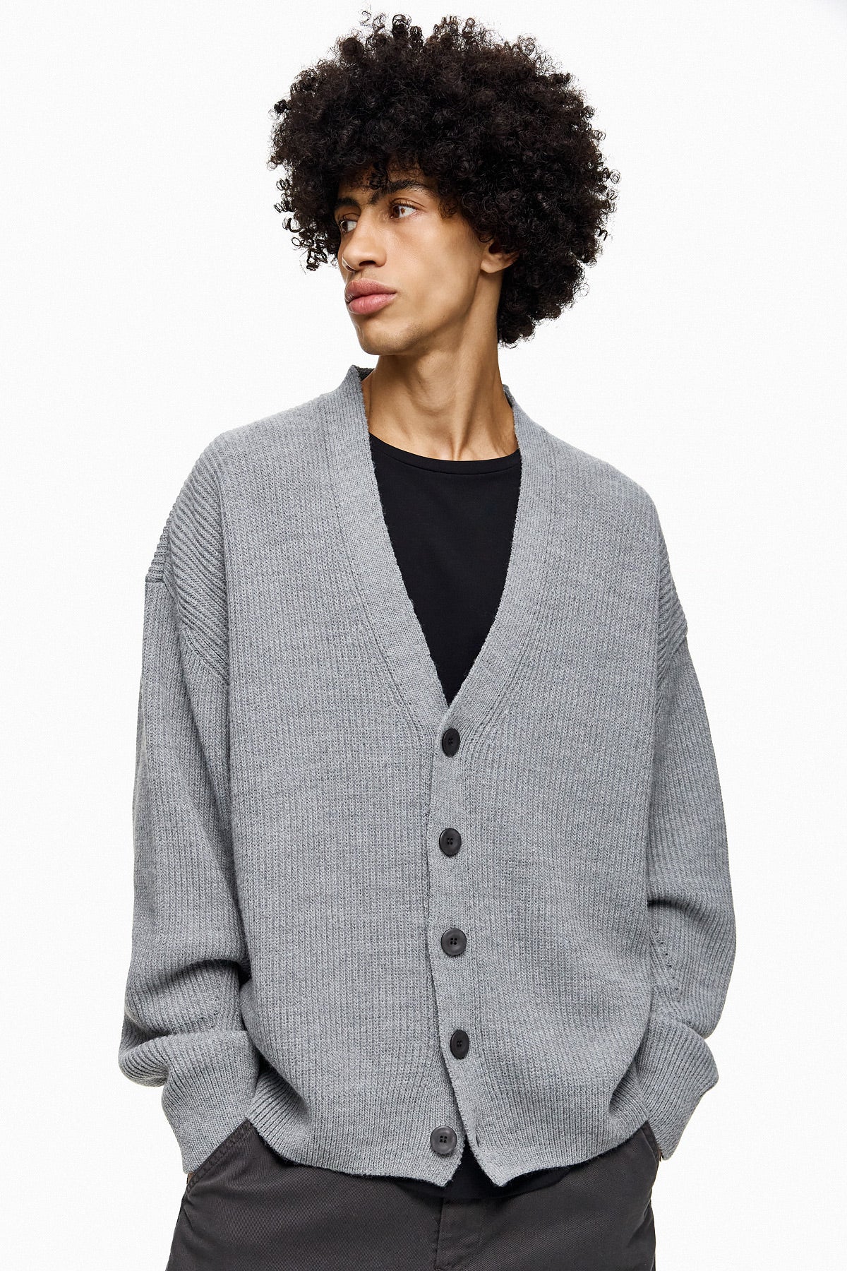 Rib-Knit Cardigan YUKI