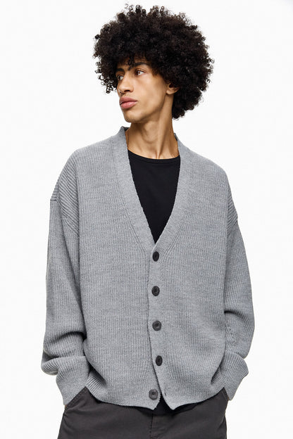 Rib-Knit Cardigan YUKI