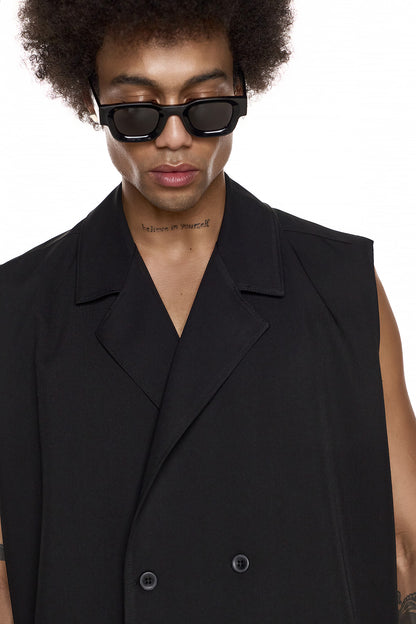 Sleeveless Double-Breasted Vest – ATSUSHI