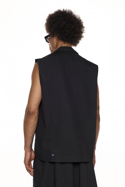 Sleeveless Double-Breasted Vest – ATSUSHI