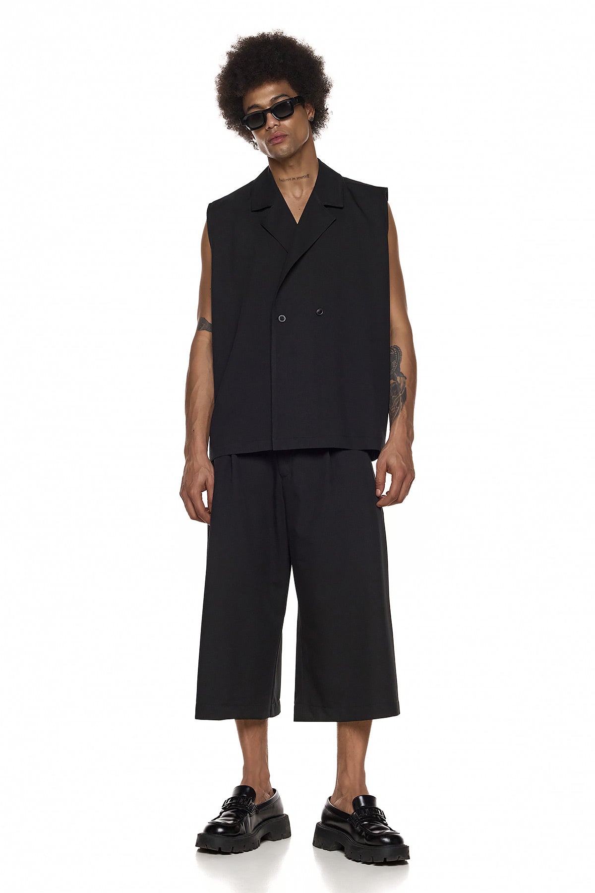 Sleeveless Double-Breasted Vest – ATSUSHI