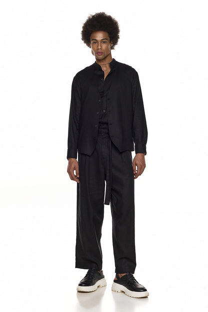 Relaxed Linen Tailored Trousers - SUNA