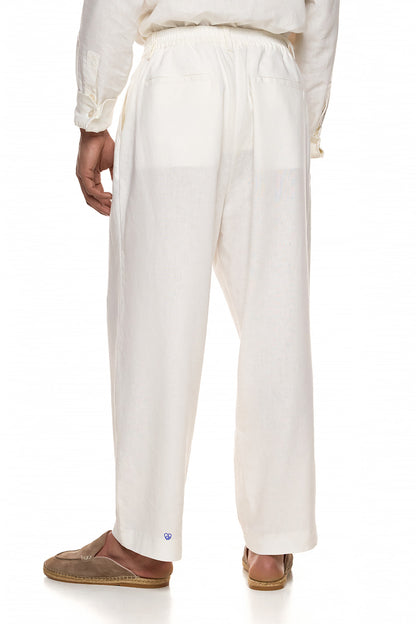 Relaxed Linen Tailored Trousers - SUNA
