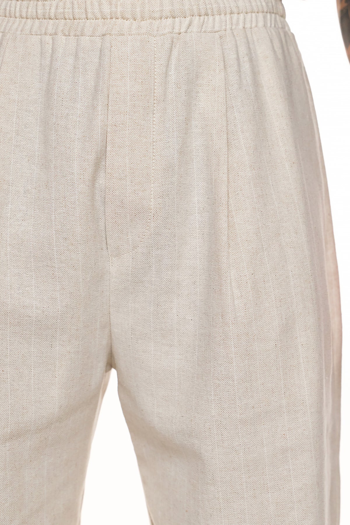 Textured Elastic-Waist Trousers - YASUMI