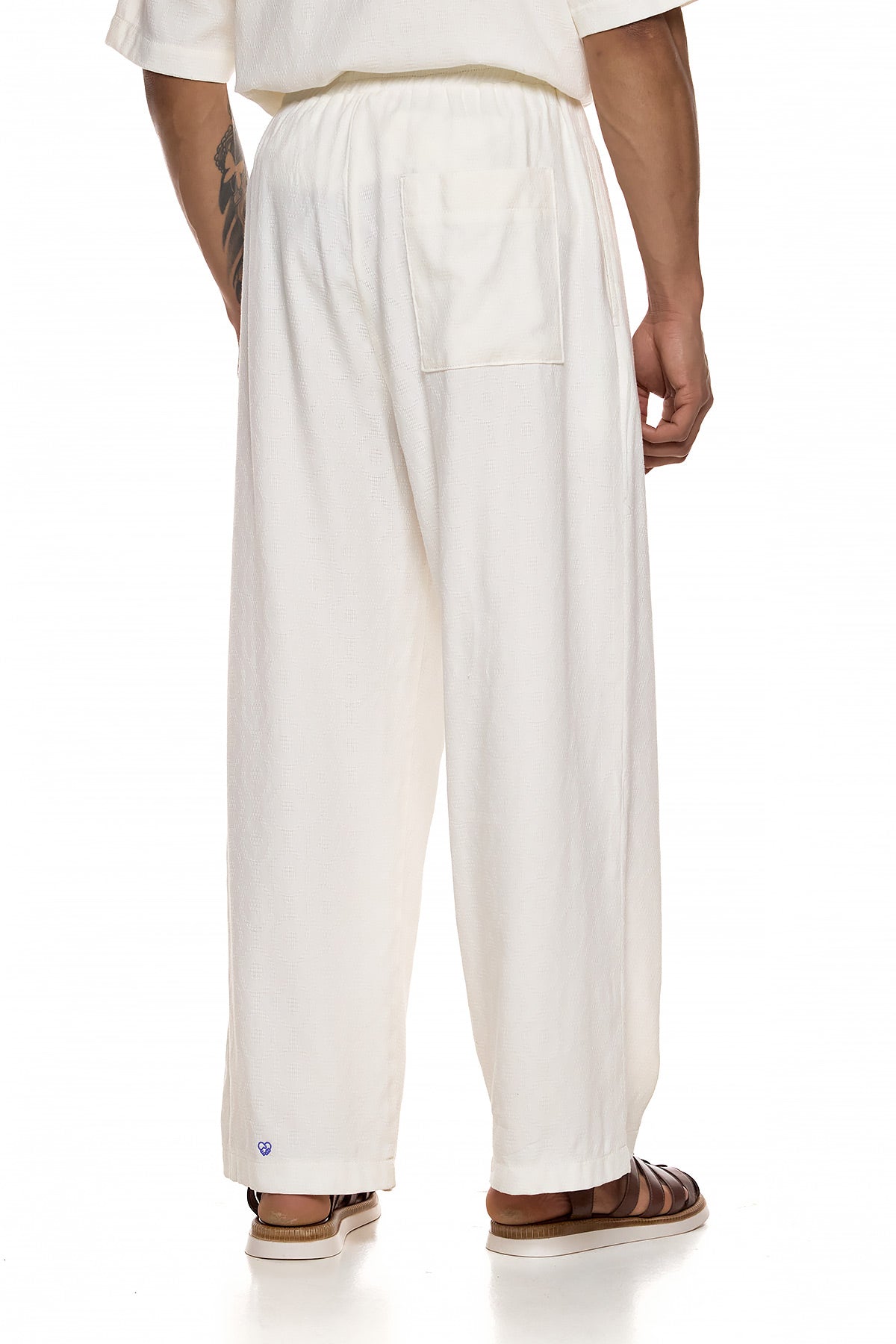Textured Elastic-Waist Trousers – GOJOU