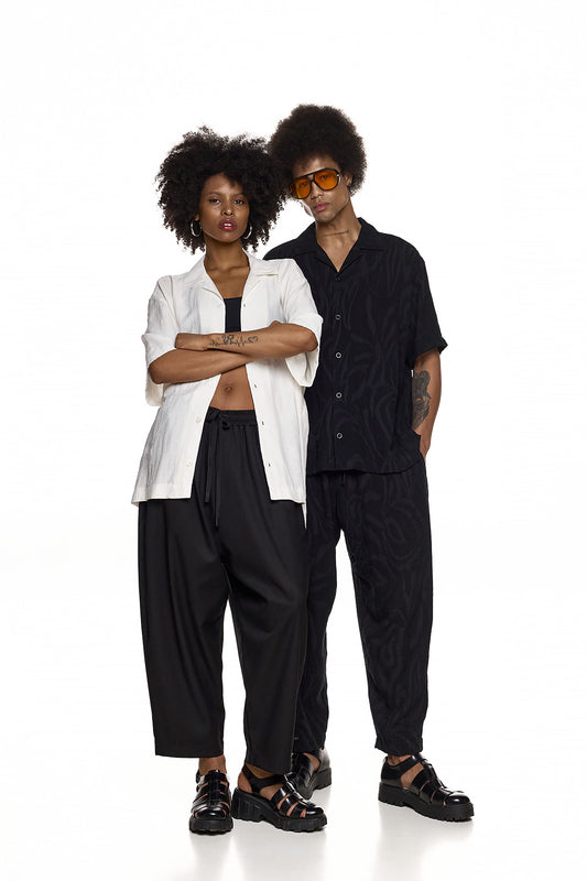 Japanese Loose Fit Textured Pant - RINDO