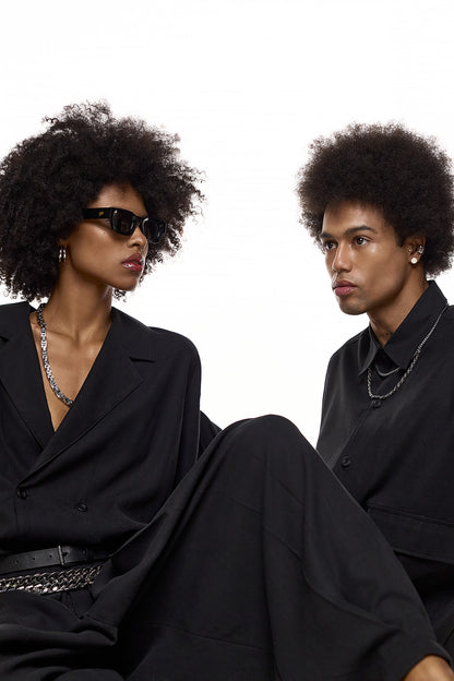 Double-Breasted Short-Sleeve Shirt – AMIDA