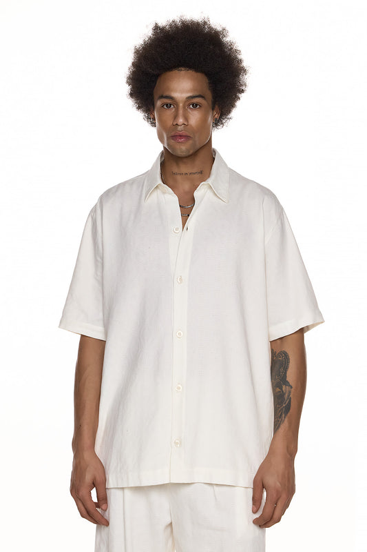 Textured Short-Sleeve Shirt – GOJOU