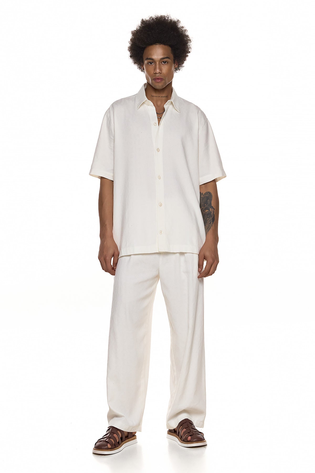 Textured Short-Sleeve Shirt – GOJOU
