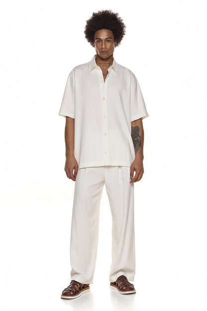 Textured Short-Sleeve Shirt – GOJOU