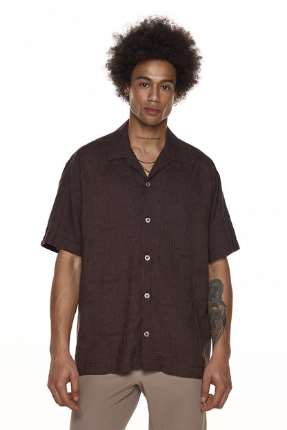 Short Sleeve Jacquard Shirt - KODO