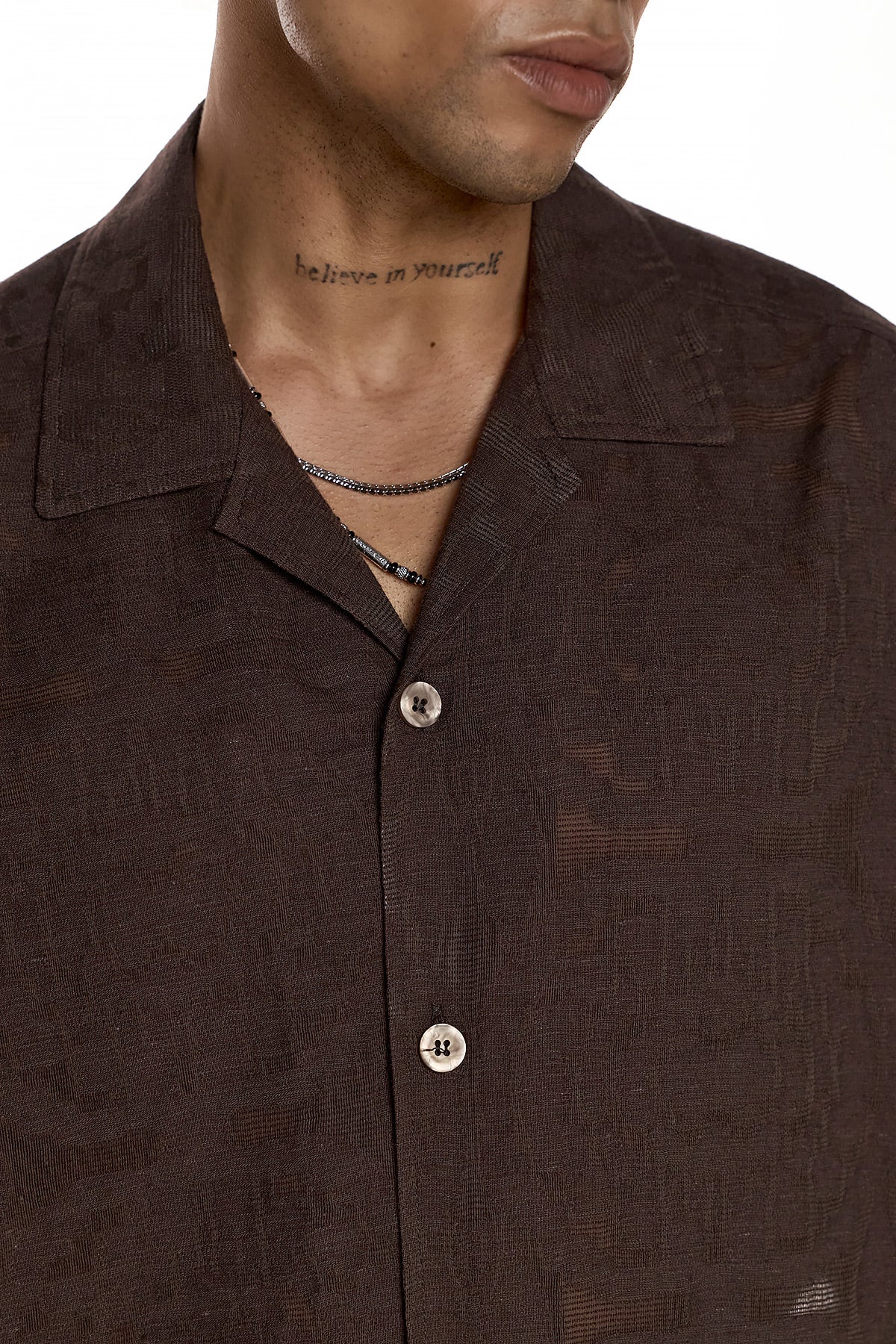Short Sleeve Jacquard Shirt - KODO